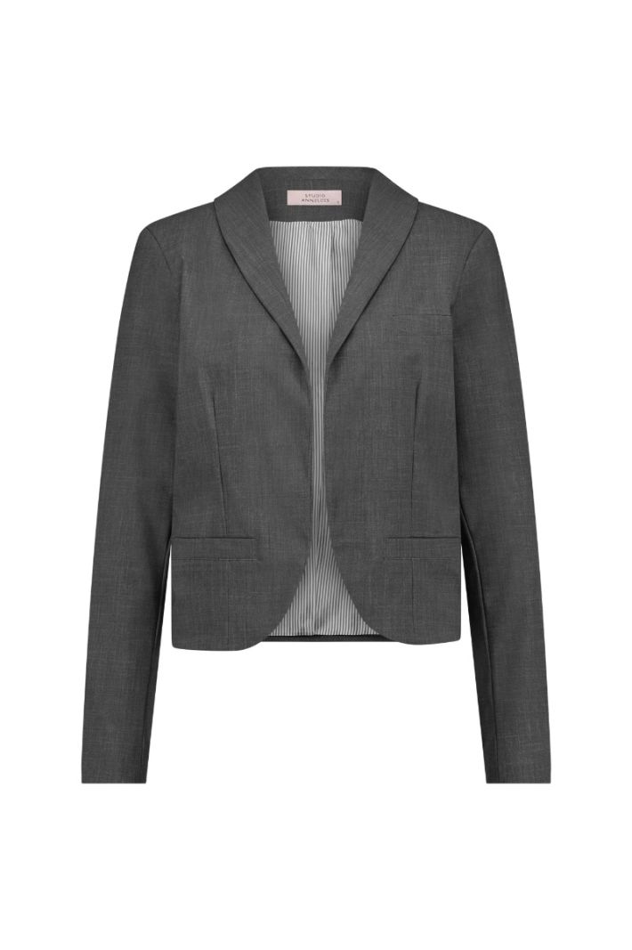 12119 Idani Grey Melee Blazer - Grey Melange