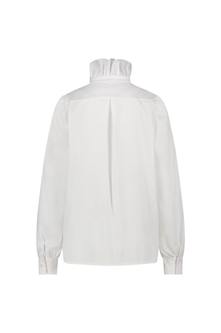 12149 Idette Poplin Blouse - White