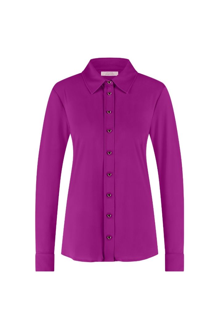 12188 Bobby Hearts Blouse - Magenta