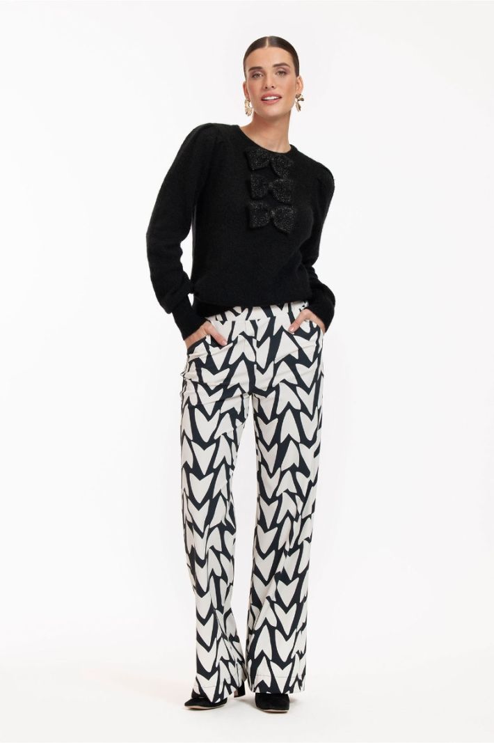 12191 Marilon Love Trousers - Black/Kit 