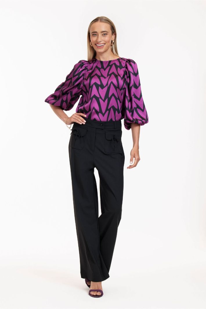 12196 Philou 2Way Love Top - Black/Magenta