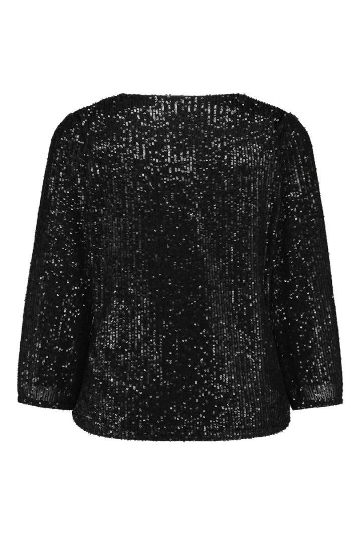 12199 Victoria Sequins Top - Black