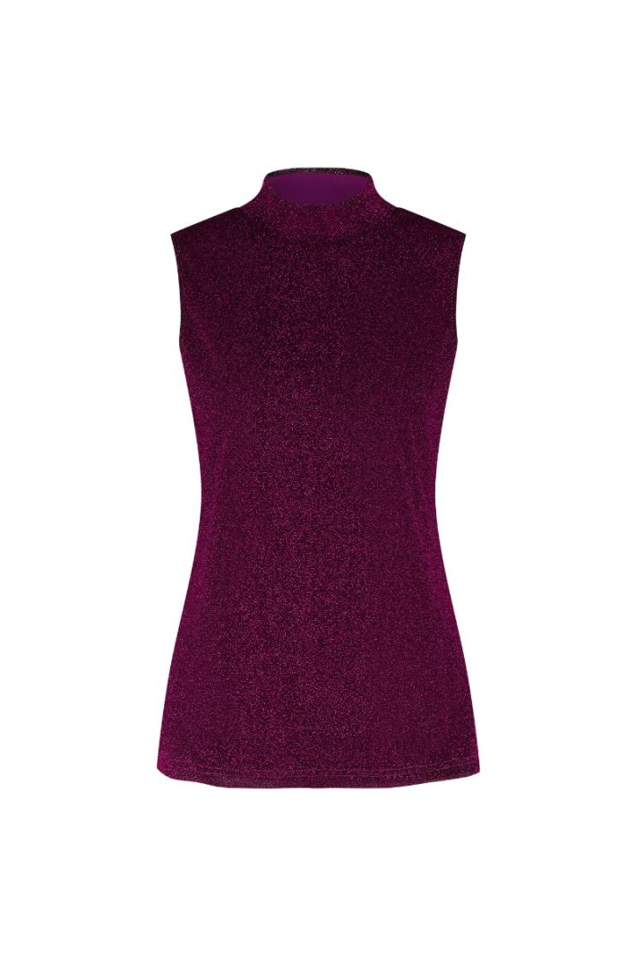 12201 Faith sls Glitter Top - Magenta