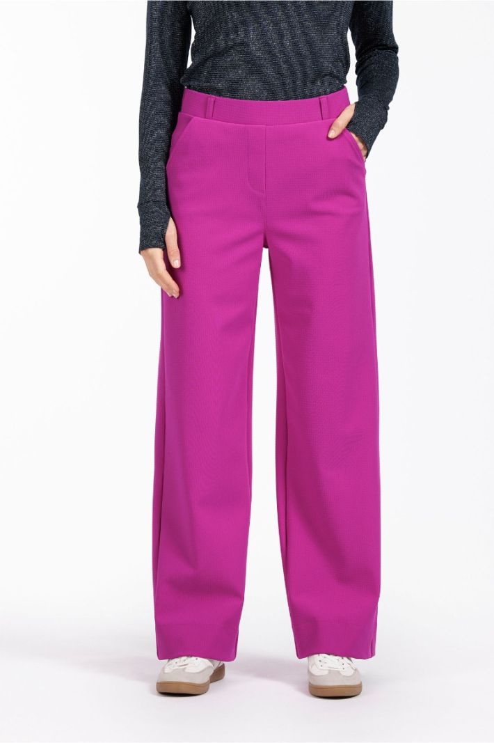 12203 Lexie bnd Structure Trousers - Magenta