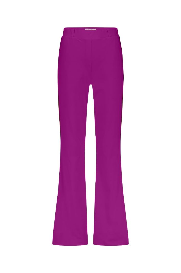 12206 Noa Tape Flair Trousers - Magenta