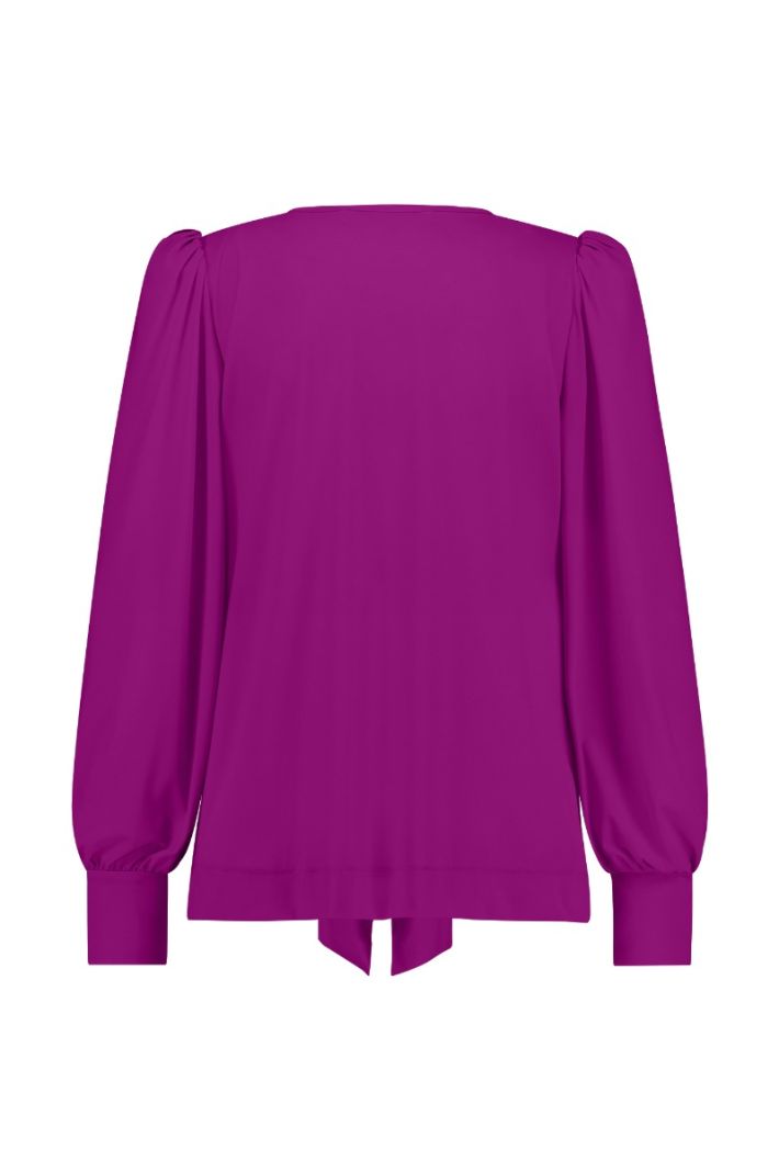 12212 Laurencia Bow Blouse - Magenta