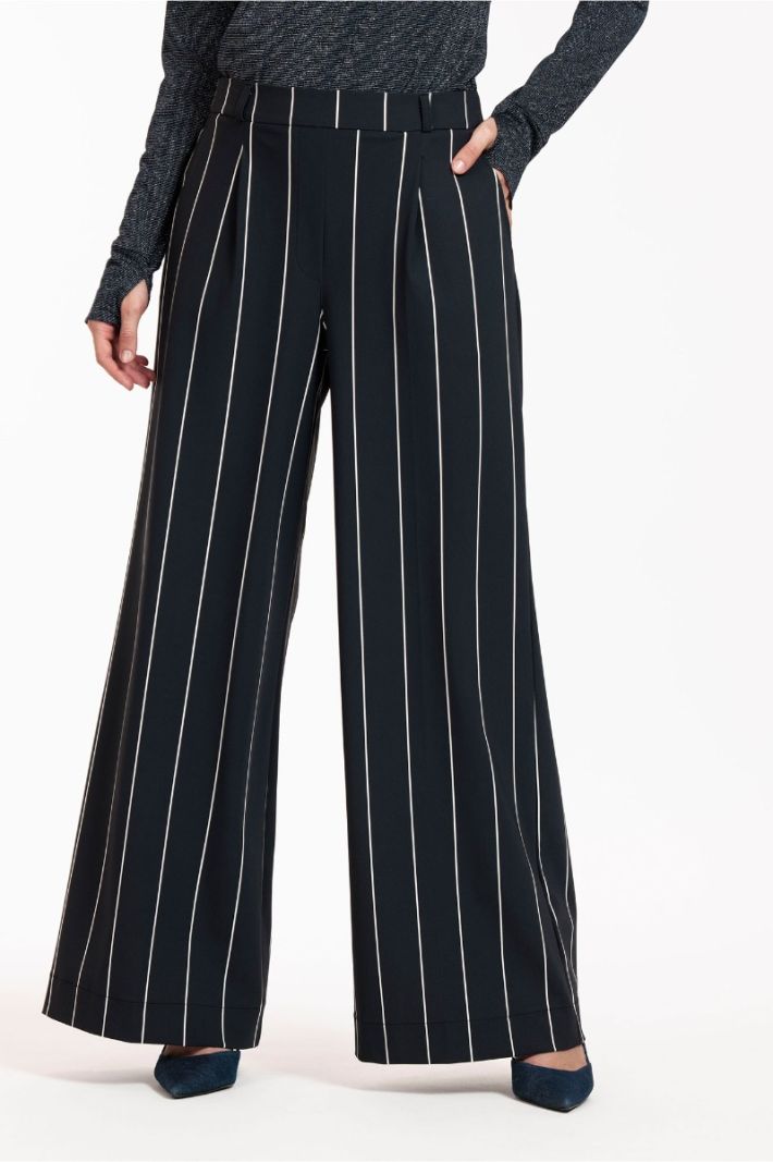 12214 Colette Stripe Trousers - Black/Kit