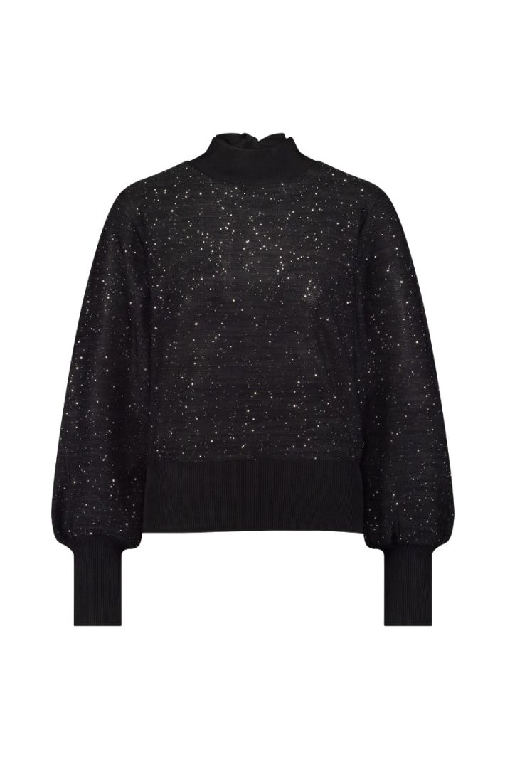 12262 Mireille Sequins Pullover - Black