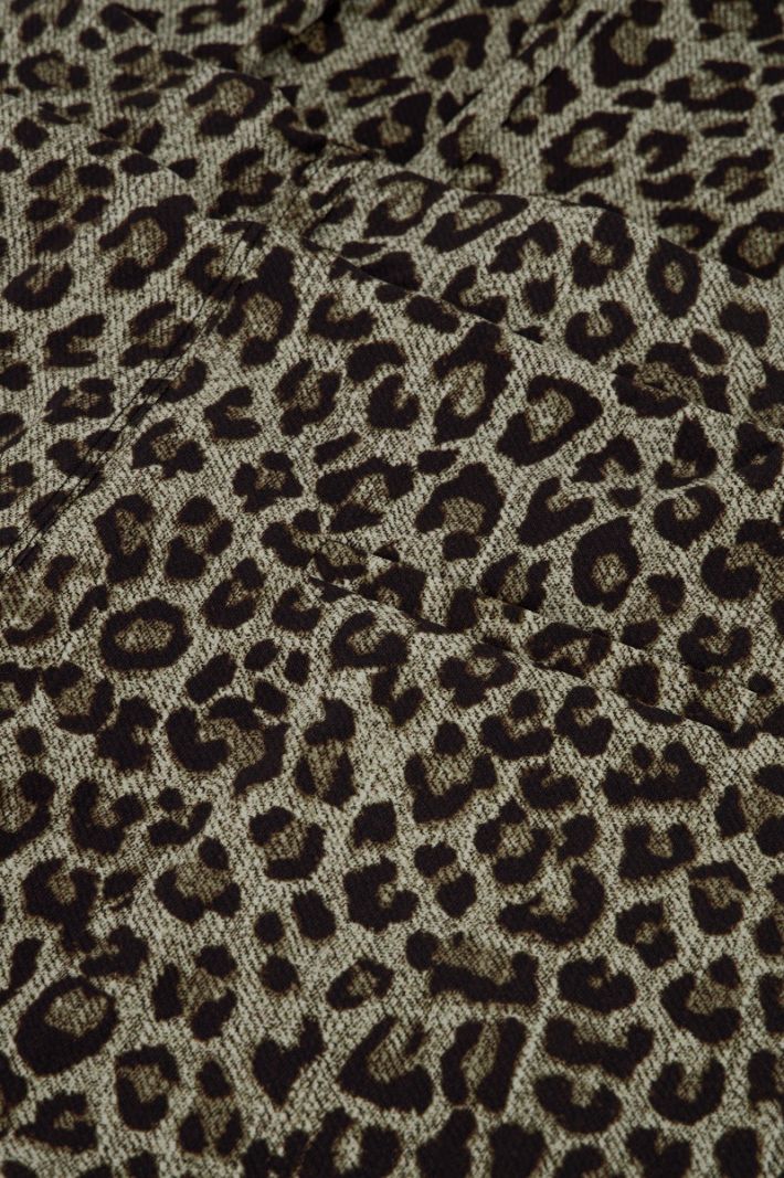 12301 Lexie Leopard Trousers - Latte/Black