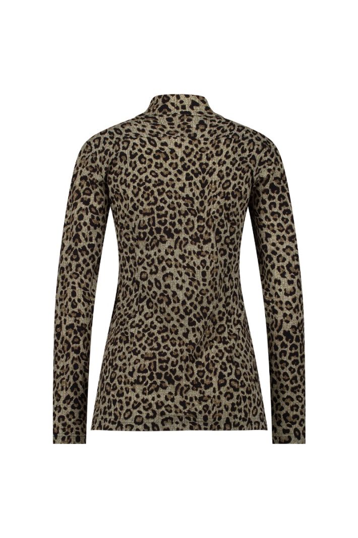 12305 Poppy Leopard Shirt - Latte/Black