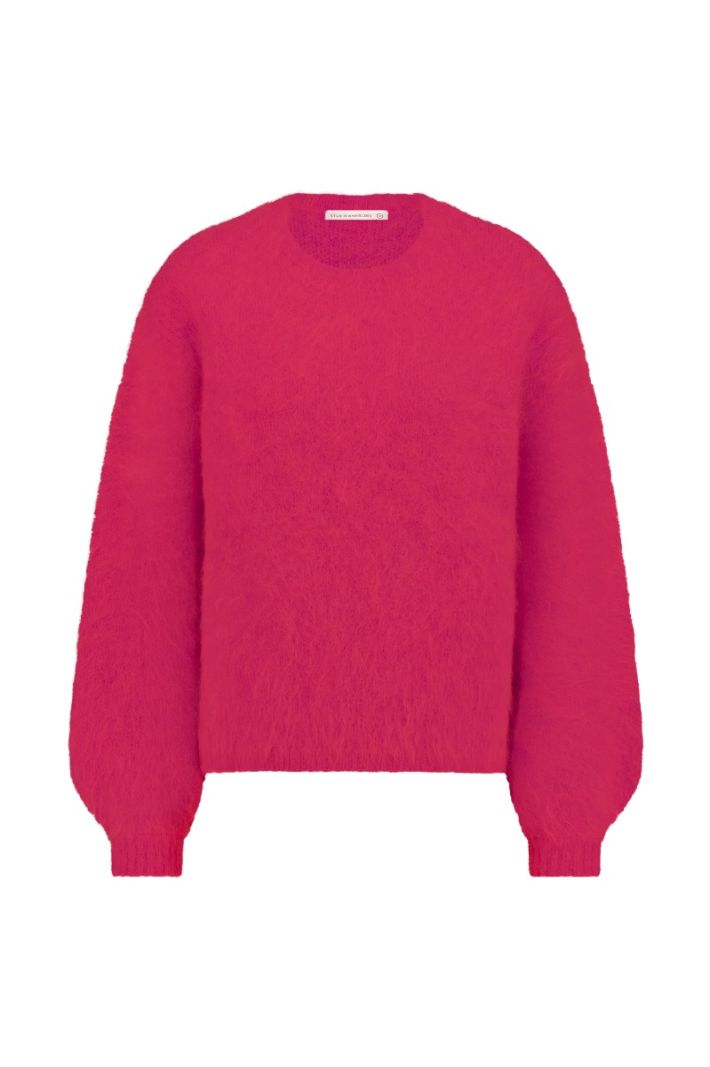 12329 Lisette Furry Pullover - Magenta