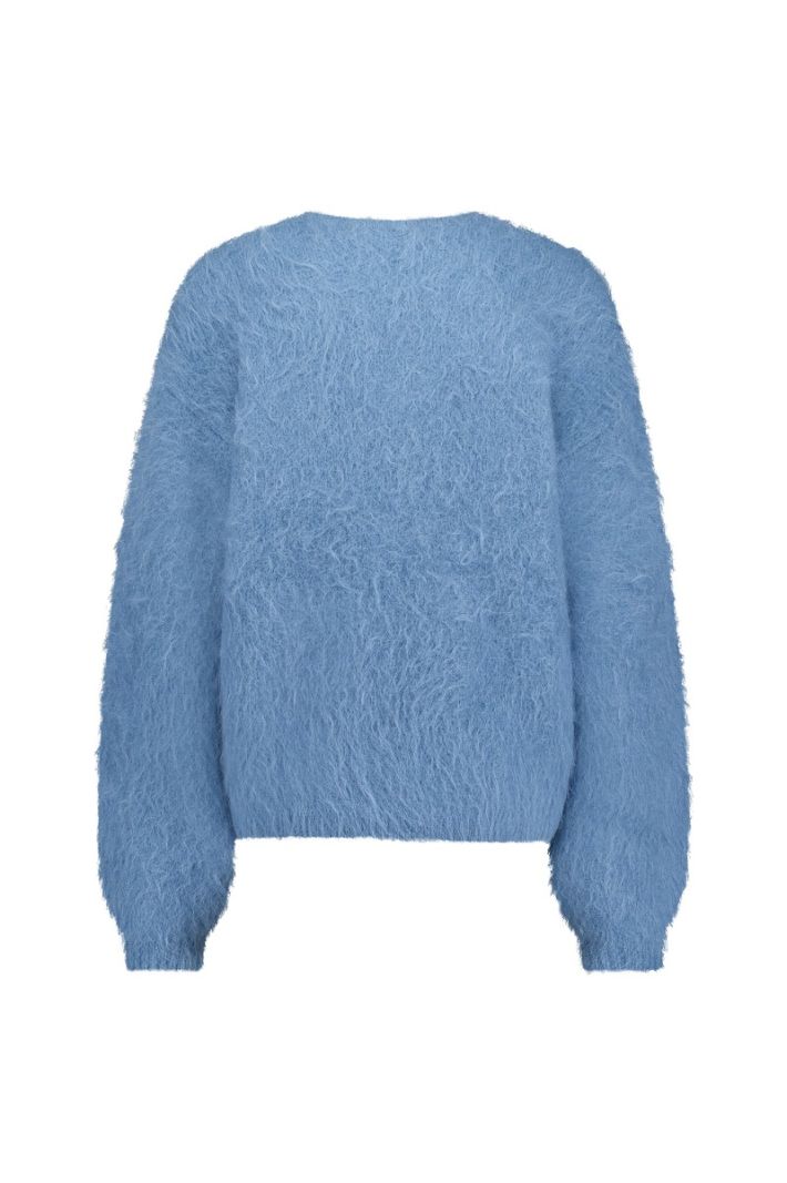 12329 Lisette Furry Pullover - Light Blue