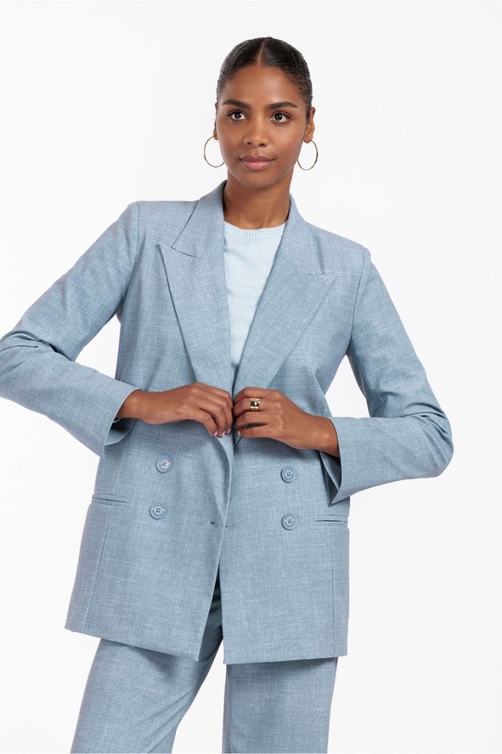 12373 Blossom Melee Blazer - Silver Grey