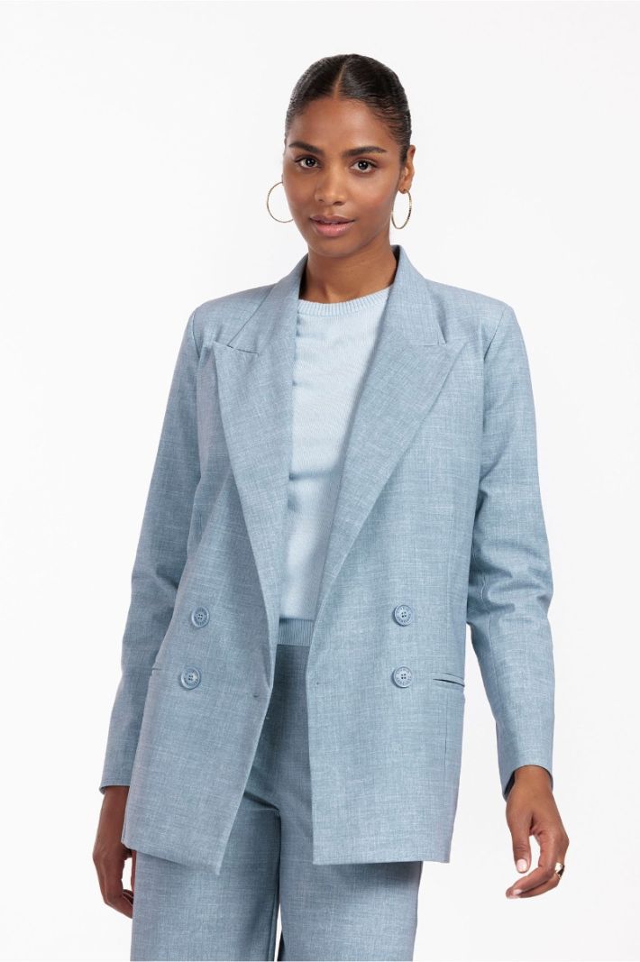 12373 Blossom Melee Blazer - Silver Grey