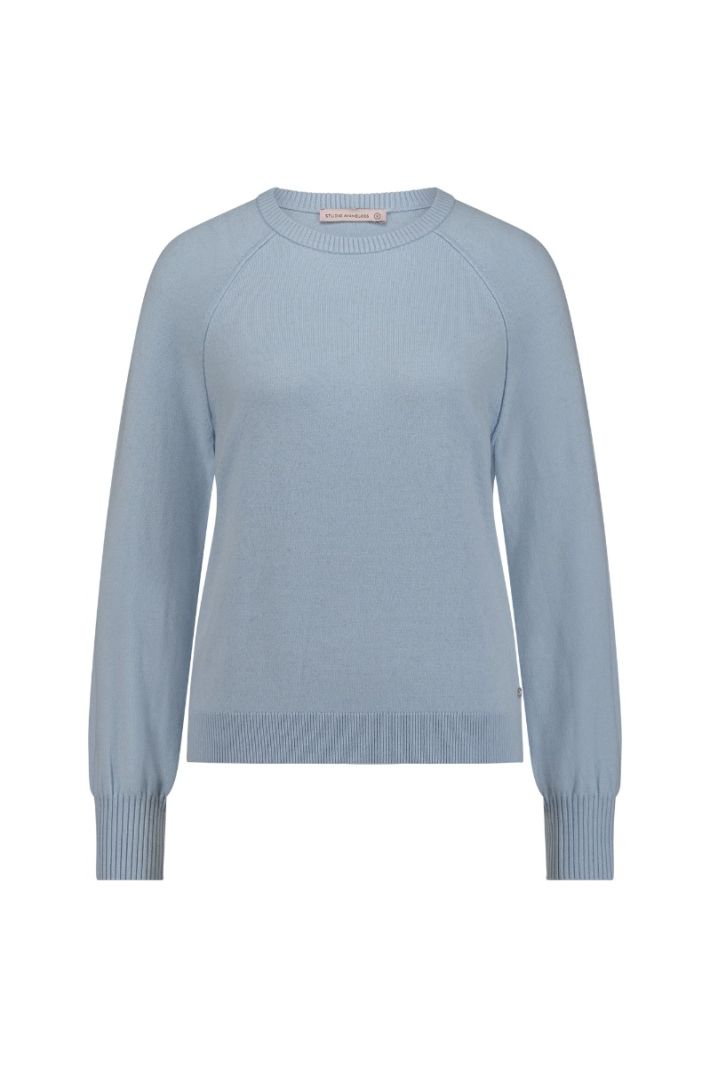 12402 Basha Cashmere Pullover - Light Blue