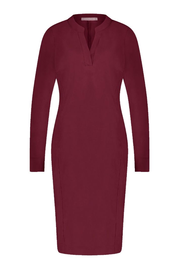 12484 Simplicity Long Sleeve Dress - Merlot