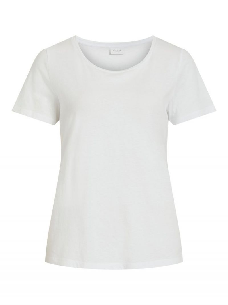 Visus Basic T-Shirt met Ronde Hals - Wit