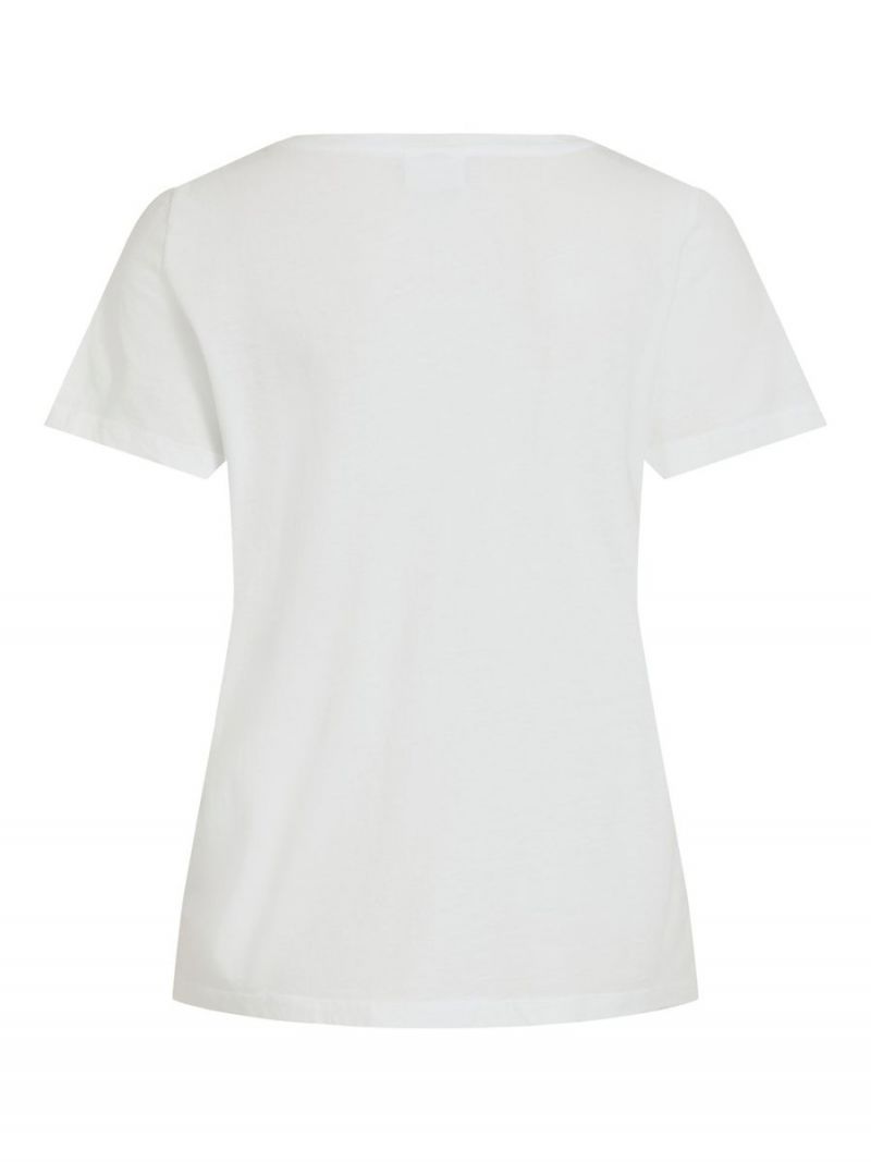 Visus Basic T-Shirt met Ronde Hals - Wit
