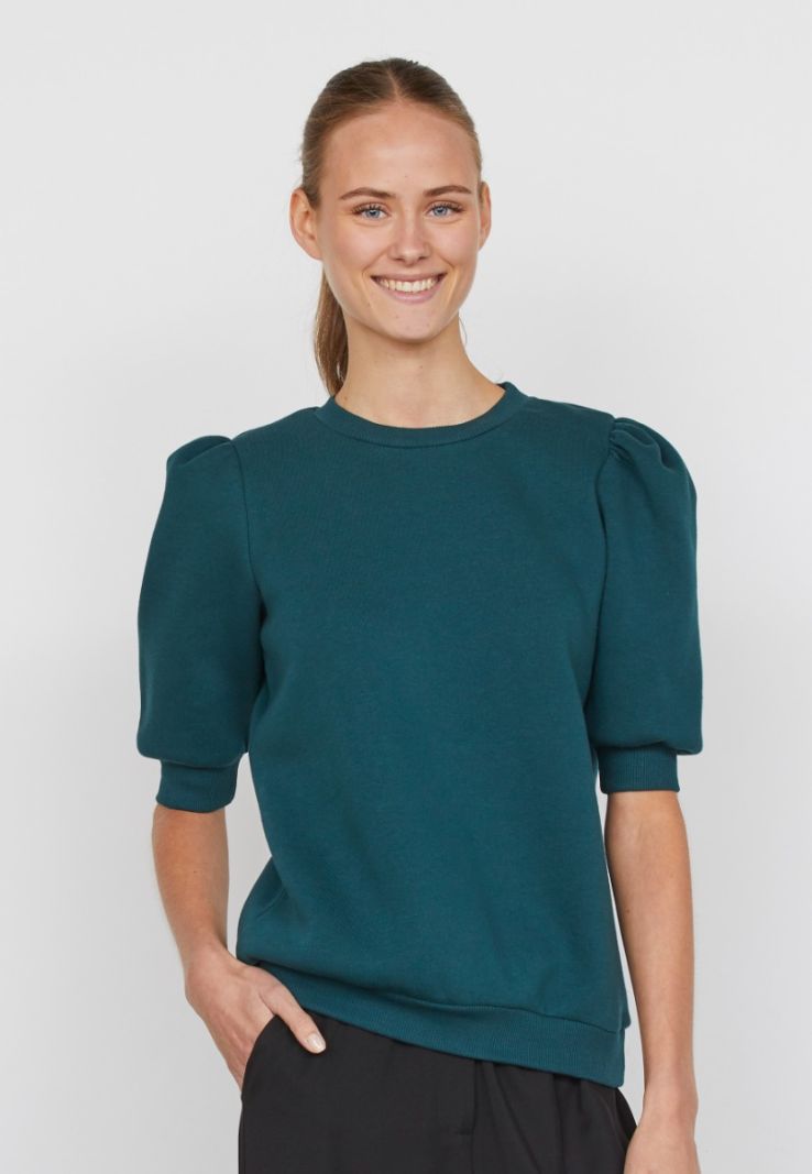 15033 Sweater met Pofmouwtjes - Pine