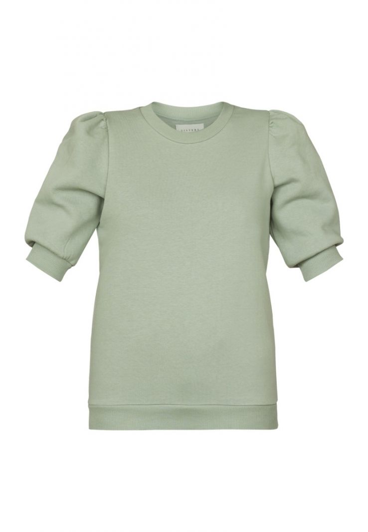 15033 Sweater met Pofmouwtjes - Groen