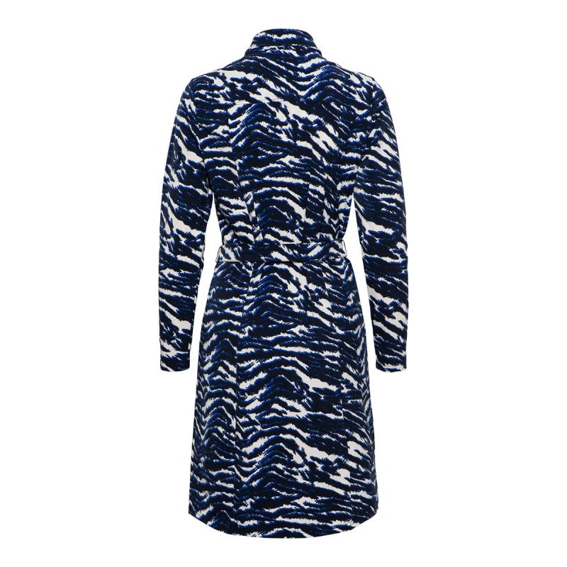 Phillis Dress Zebra - Donker Blauw