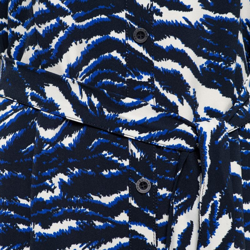 Phillis Dress Zebra - Donker Blauw