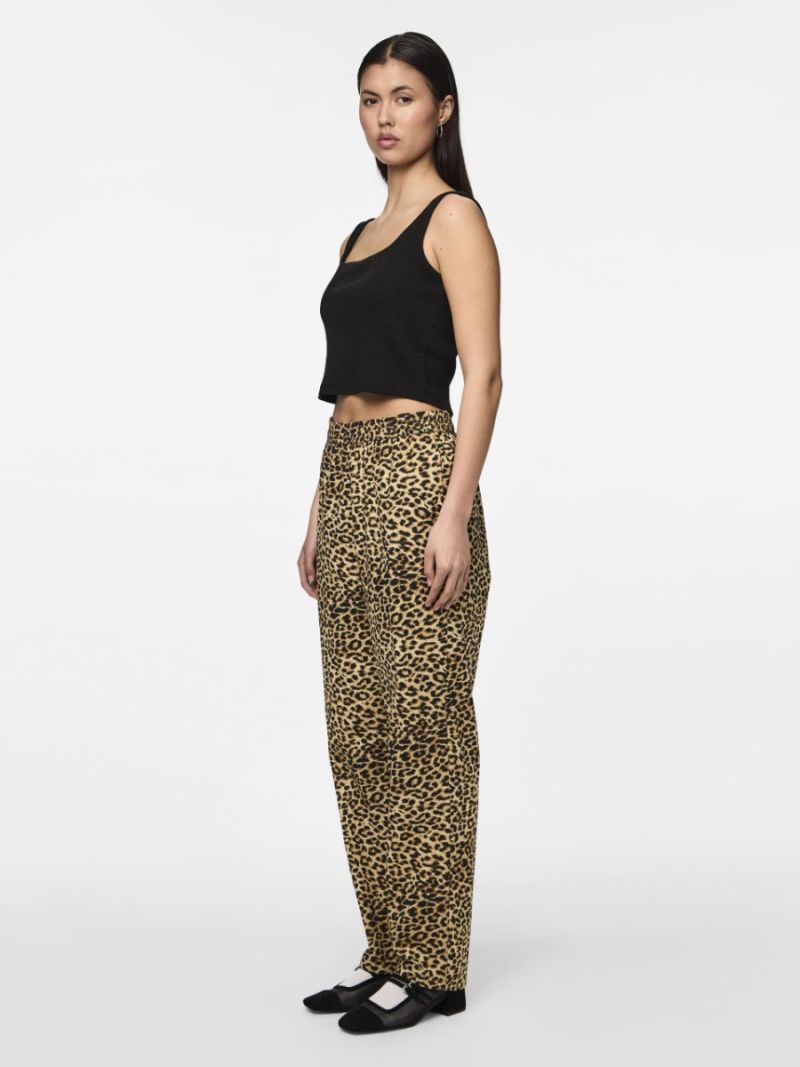 17156548 Pcnancy Broek met Leopard Print - Dove