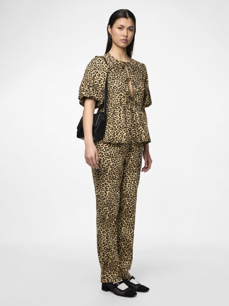 17156548 Pcnancy Broek met Leopard Print - Dove