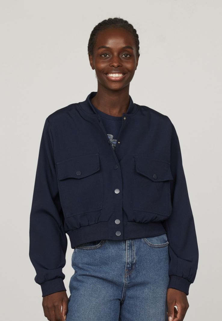 17173 GARWIN-JA Bomber Jacket - Navy