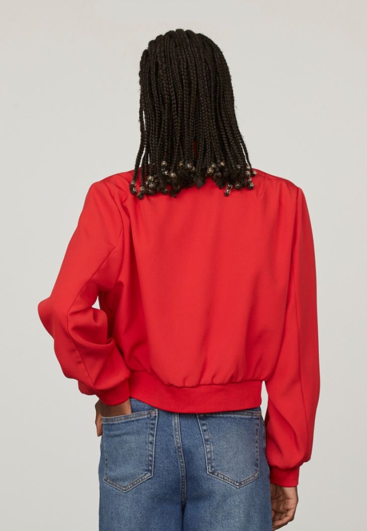 17173 GARWIN-JA Bomber Jacket - Rood