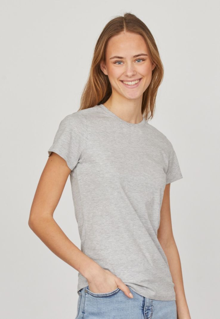 17357 Heda-Ss1 T-Shirt - Licht Grijs