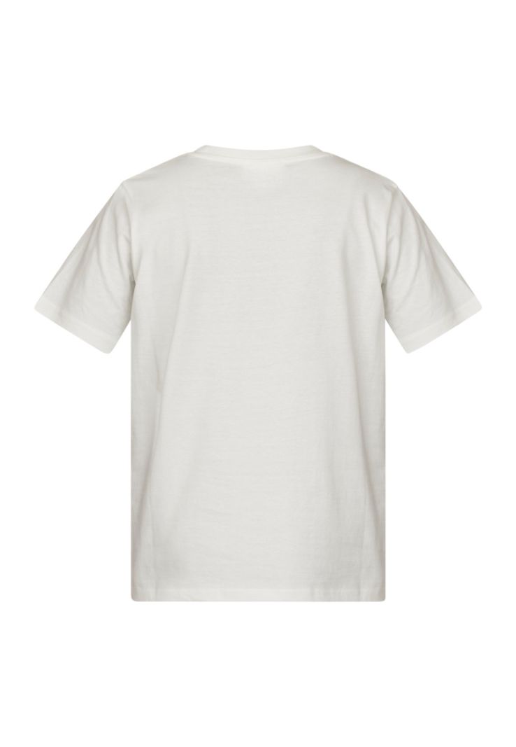 17463 HEKA-SS T-Shirt met Geboruurd Detail - Cream