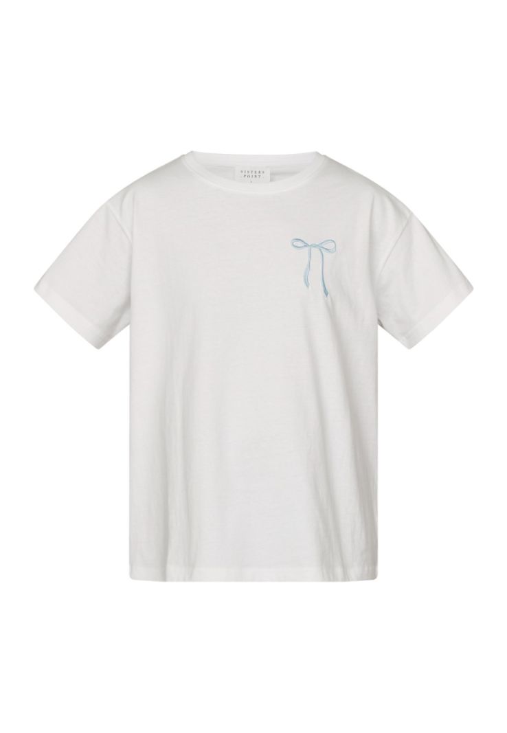 17473 PEIN-SS12 T-Shirt met Print - White/Light Blue