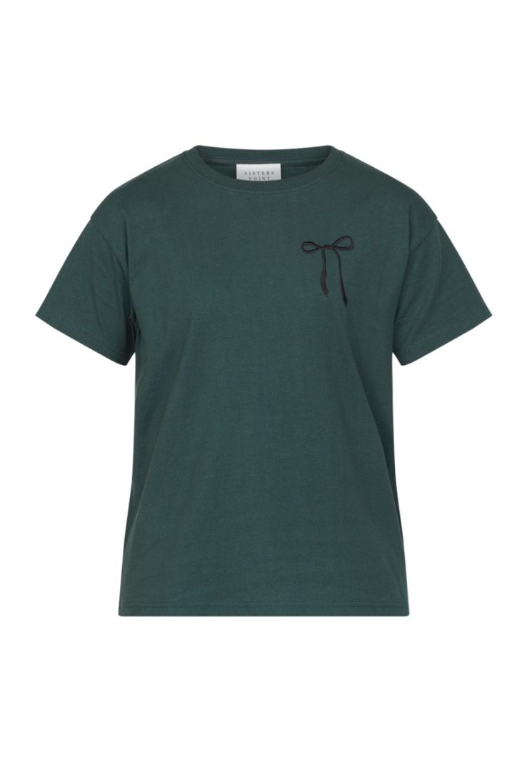 17473 Pein-Ss 12 T-Shirt met Print - Pine/Zwart