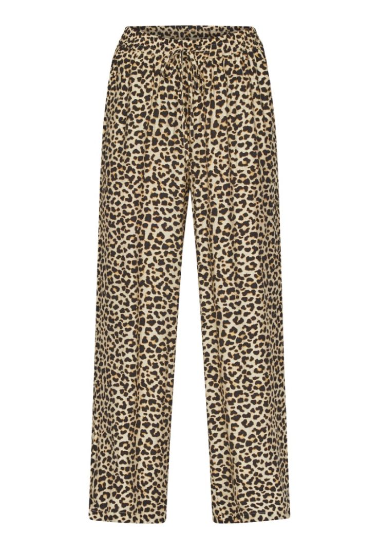 17881 Ella-Pa38 Wijde Broek - Leopard Print