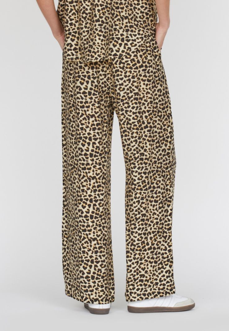 17881 Ella-Pa38 Wijde Broek - Leopard Print