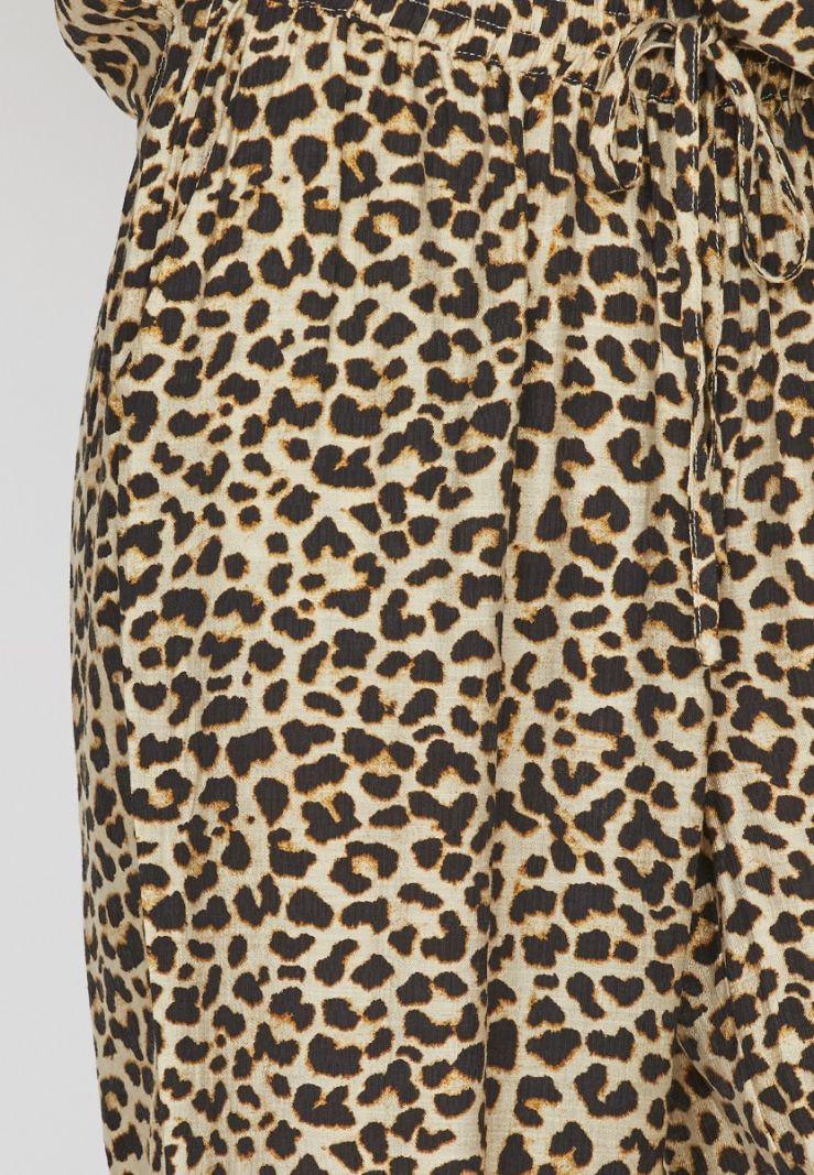 17881 Ella-Pa38 Wijde Broek - Leopard Print