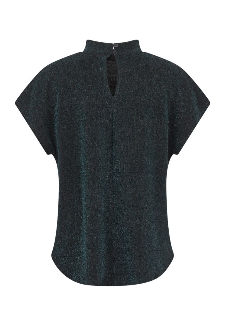 18272 VIRAS-SS Top met Glitters - Groen