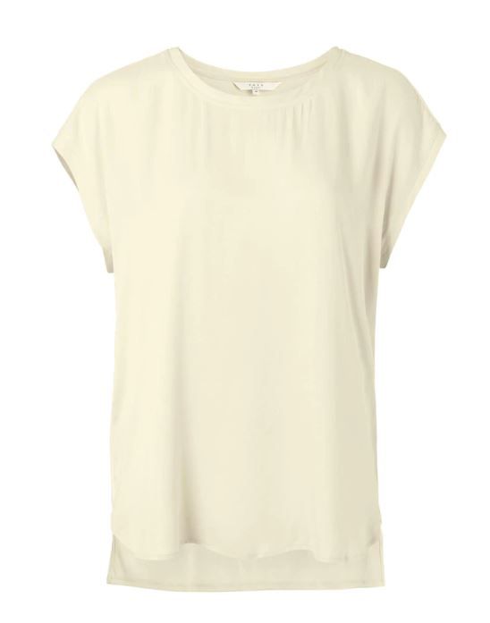 1901116-214 Boxy Fit Top - Fog Sand