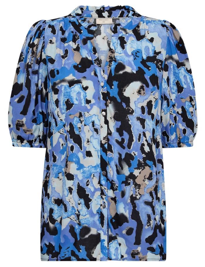 203772 FQLexey Blouse - Black/Nebulas Blue