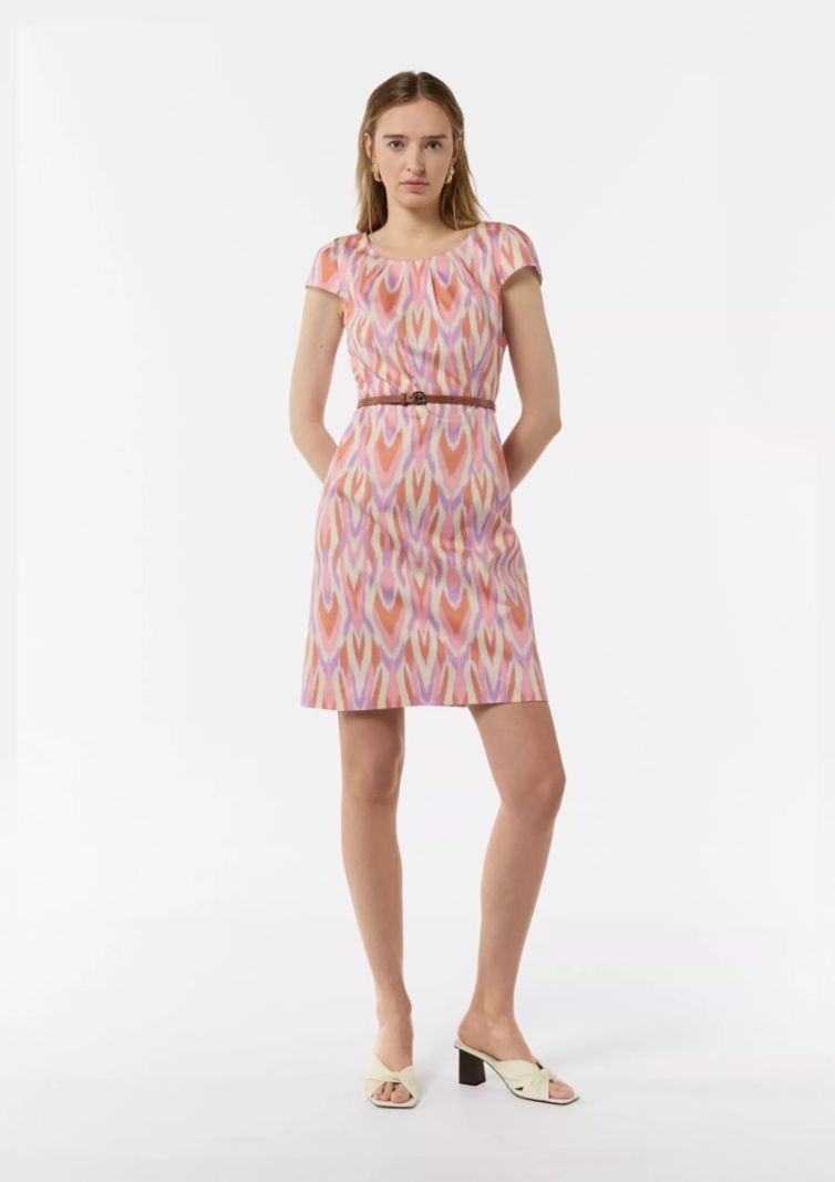 2148317 Jurk met Print - Wit