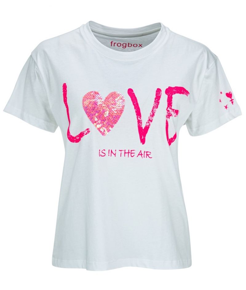 222-811605 T-Shirt Love - Wit