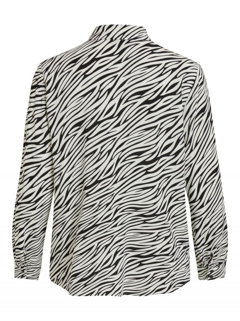 Blousje Zebra Print- Zwart/wit