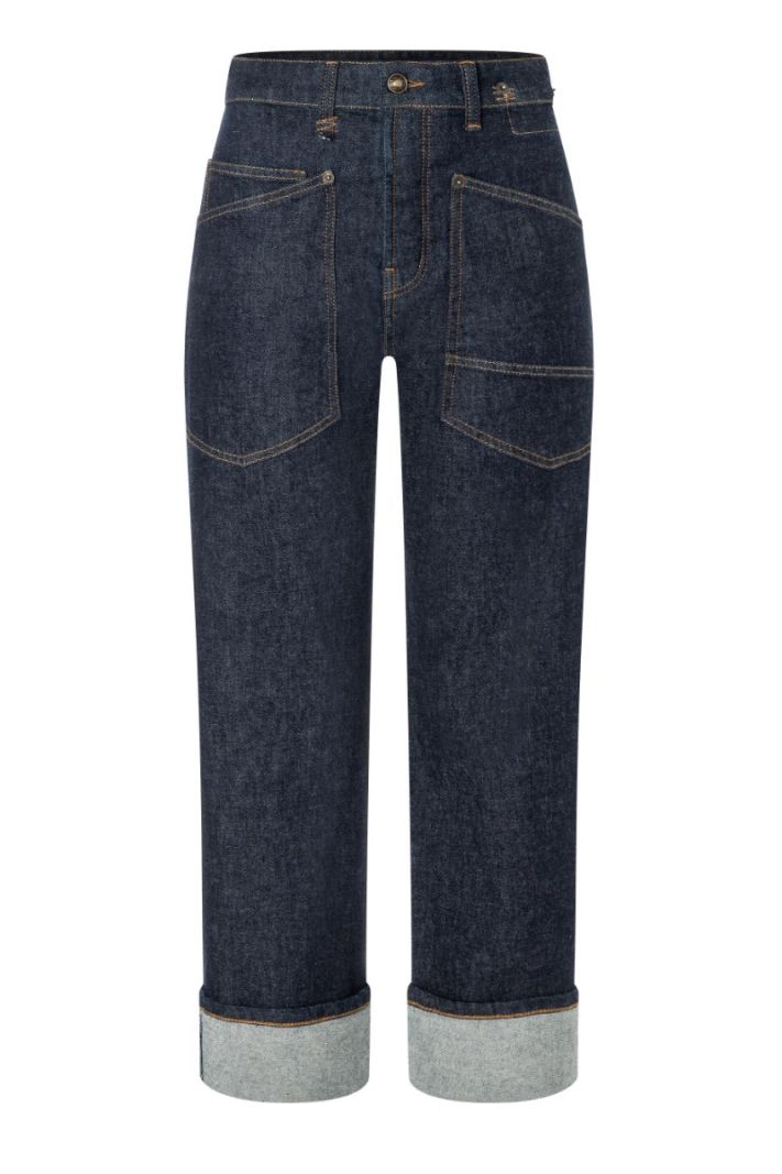 2321-90-0361L Baggy Straight Jeans - Fashion Rinsed 