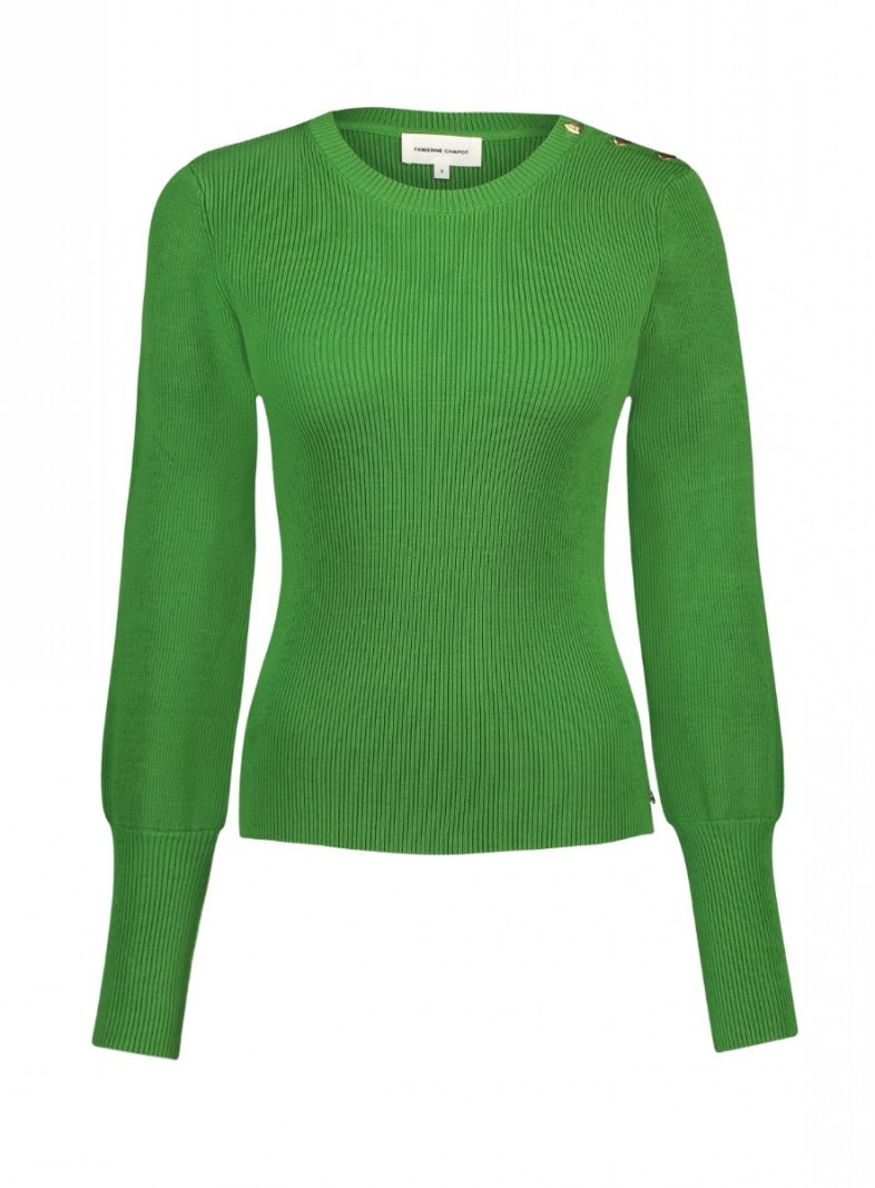 CLT-PUL-14-AW24 Lillian Pullover - Parrot Green