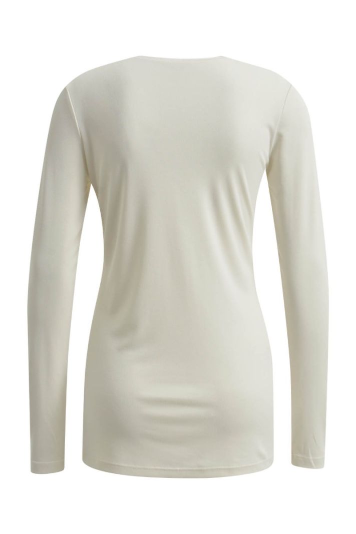 44-5385-8642 Top met Ronde Hals - Creme