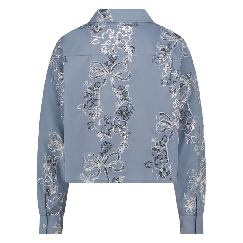 NKS02048 Tessa Blouse Paillet - Sky