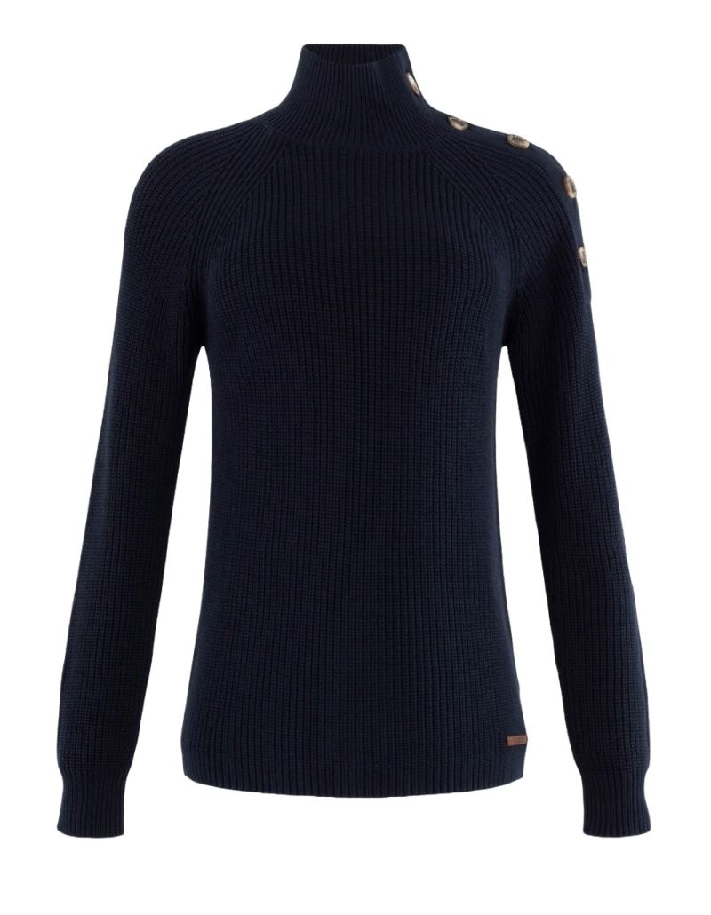 50-09 Briana Pullover - Navy Blue Solid