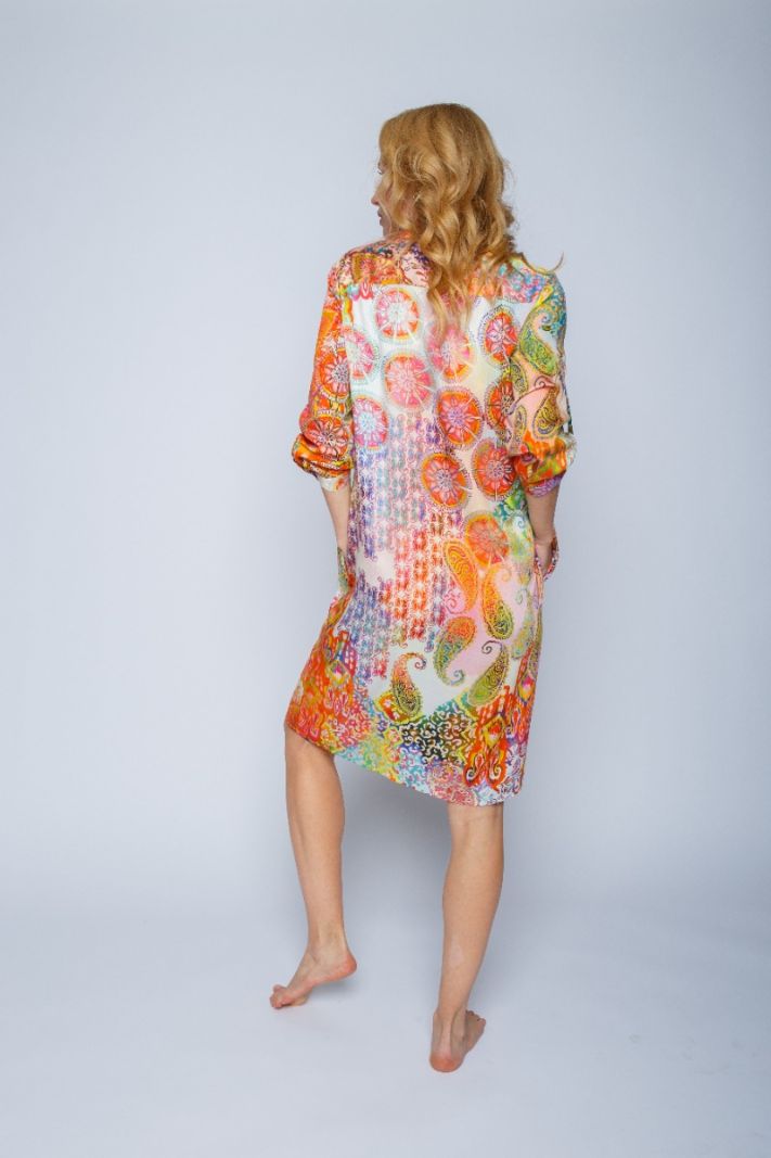 8121-150690 Midi Jurk met Print - Multi Color