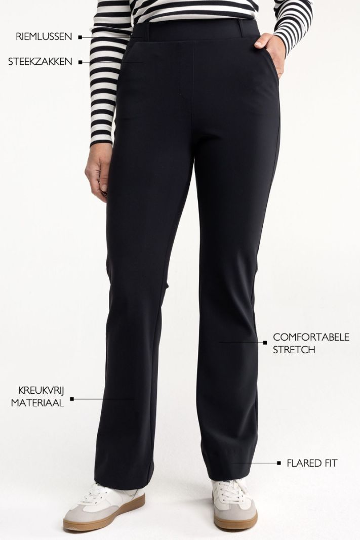 94800 Flair Bonded Trousers - Zwart